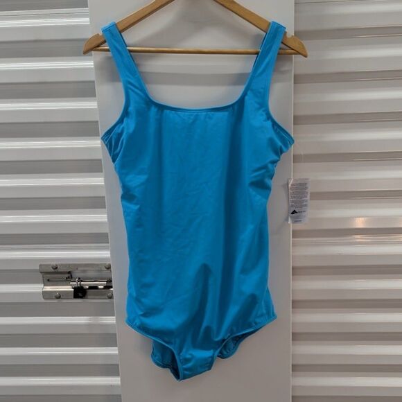 Lands' End Nwt Size 14 Blue One Piece Swimsuit - Picture 1 of 7